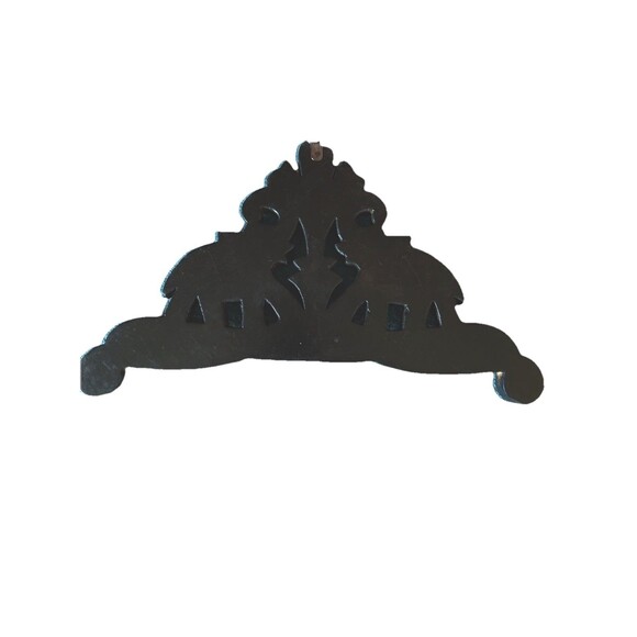 Handcrafted Wooden Key Chains Hanger Elephants 6 Metal Hooks Brown Black Color - Picture 7 of 9